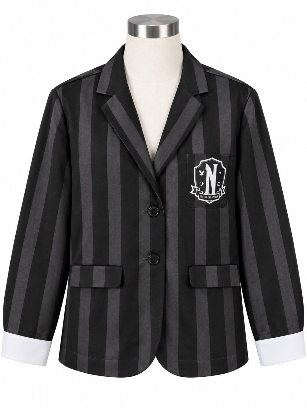 Wednesday Addams Nevermore Academy Costume Blazer Kids Size Medium 8-10 Amscan - Picture 1 of 7
